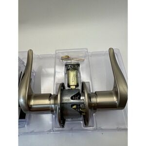 Schlage Sacramento Keyed Entry Door Lever Satin Nickel F51 V SAC 619